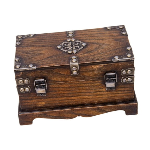 Zxpjkyu Decorative Wood Box Vintage Storage Decoration Organizer Multifunctional Jewelry