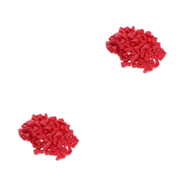 Billuyoard 100x Shop Anti-Lost Hanging Display Hook Stop Lock for Store Anti-Theft Rojo 4.5 mm 2Conjunto