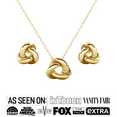 thumbnail image 3 of Cate & Chloe Ashley 18k Yellow Gold Plated Knot Jewelry Set, Gift for Women, 3 of 10