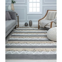 Rugs America YV15A Transcendent Tribal Moroccan Blue Area Rug, 8'0"x10'0"