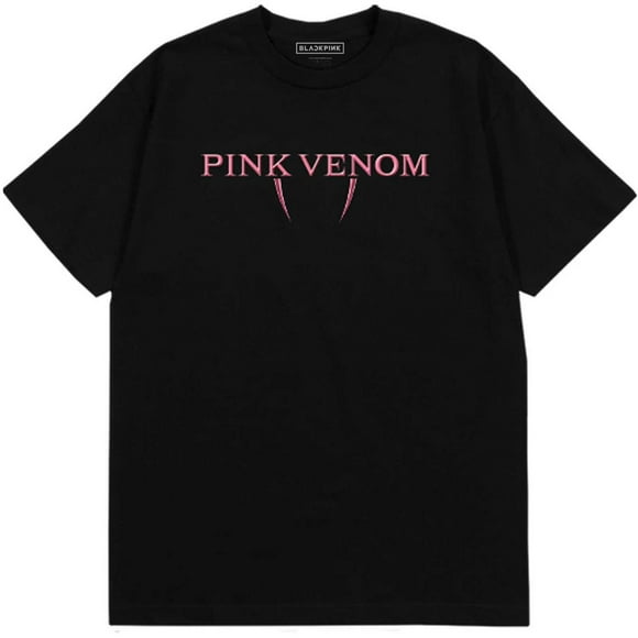 BlackPink Adult Pink Venom Back Print Cotton Logo T-Shirt