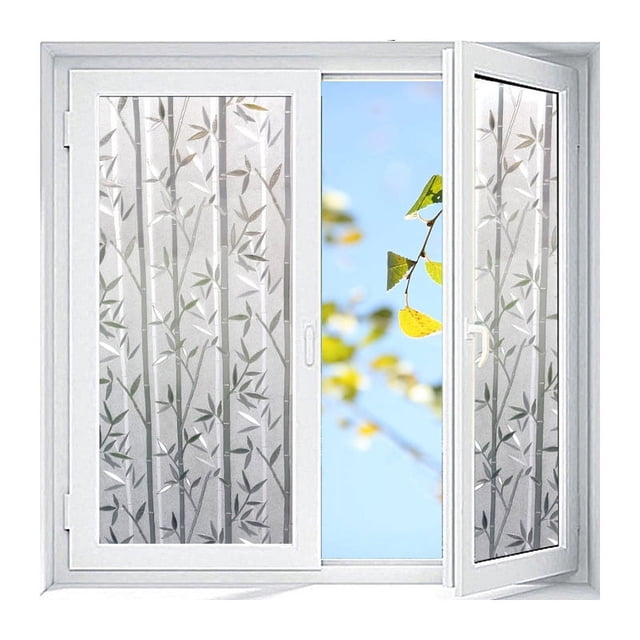 Película esmerilada para ventanas, película opaca para privacidad, película no adhesiva (50 x 200 cm)