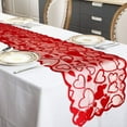 thumbnail image 6 of PuSpu Valentine's Day Decoration V-alentine's Day Heart-Shaped Lace Table Runner Placemat, 6 of 6