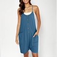 thumbnail image 2 of HBFAGFB Combinaison Mode Femme Sans Manches Boutonnée Short Grand avec Poches BU1 Taille m, 2 of 5