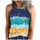 thumbnail image 1 of Tops Para Mujer Elegante Blusa Casual Estampado de Moda Sin Mangas Pliegue Estampado Floral Plisado Odeerbi ODB161915, 1 of 6