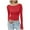 Red, variant on Jalioing Women's Trendy Crop Tops Long Sleeve Boat Neck Fashion Solid Shirts Slim Going Out Tees Outfits