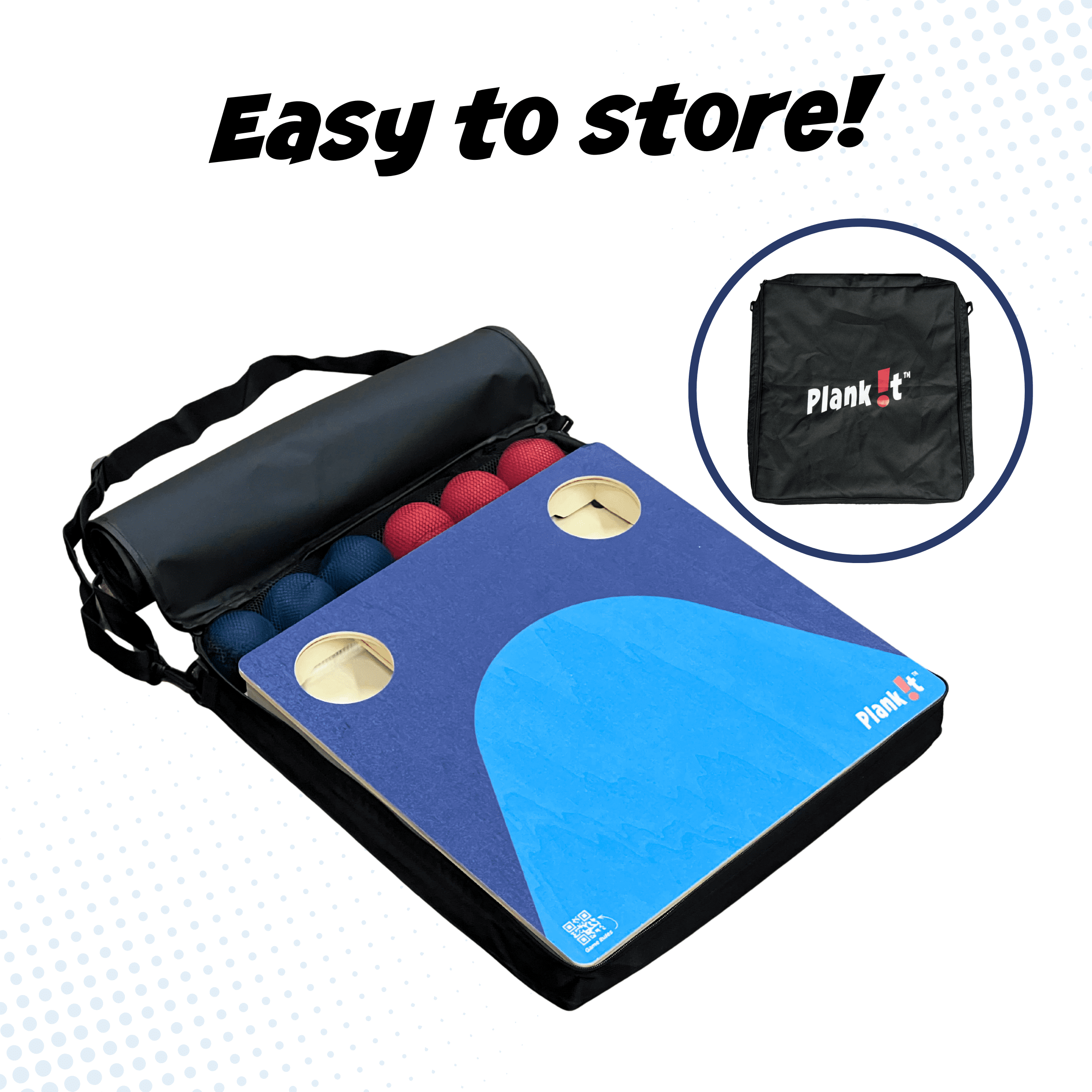 Plank-It! A New Toss Game for Outdoors and Indoors, Rubber Ball Game, for All Ages, by MinnARK