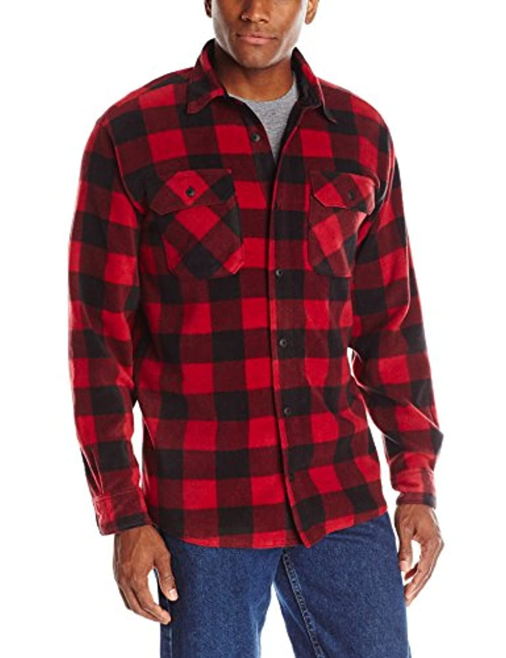 Wrangler Authentics s Long Sleeve Plaid Shirt Red Medium - Walmart.com