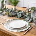 thumbnail image 6 of Round Placemats Green Leaves Branch 15 inch Set of 2 Table Mats for Dining Table Sage Green Leaf Plant Heat Resistant Non-Slip Kitchen & Home Decorative Place Mat Set, 6 of 8