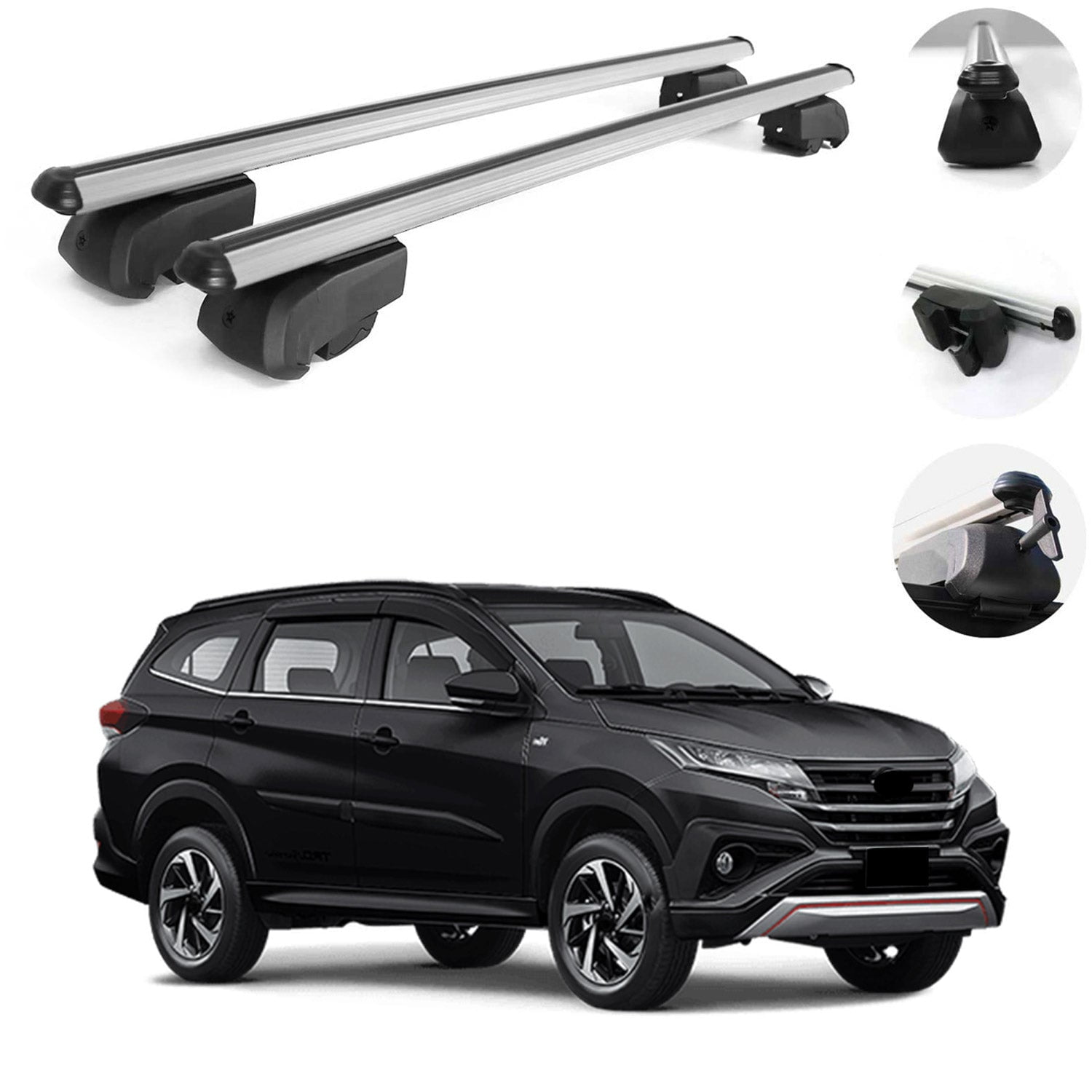 Roof Rail Rack For Toyota Rush 20172023 Cross Bars Luggage Carrier