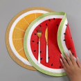 thumbnail image 3 of 2 pcs pp woven round western rugs insulation mat dining table, 3 of 5