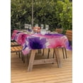 thumbnail image 3 of Outdoor Tablecloth with Umbrella Hole for Patio/Picnic/Party/Camping, Watercolor Floral Waterproof Table Cloth Rectangle Table Cover Washable, Spring Flowers Botanical Retro Beige (60"x 120"), 3 of 8