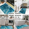 thumbnail image 5 of Blue Marble Kitchen Rugs and Mats, Non Skid Washable Absorbent Stain Resistant,Durable and Easy to Clean,Kitchen Rug Set of 2 Marble Kitchen Decor 17"x47"+17"x30", 5 of 6