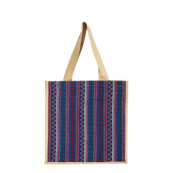 Jucobee Premium Jacquard Boho Chic Tote Handbag for Women. Ideal for Travel, College, Shopping, Groceries, Kitchen Essentials, Beach Trips & Gifts. Size: 15.74"x15.74"x5.91", Weight: 0.662 lb.