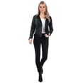 thumbnail image 3 of Women's Only Gemma Faux Leather Biker Jacket in Black, 3 of 5