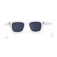 thumbnail image 2 of Mod Womens Thick Plastic Oversize Angular Cat Eye Sunglasses White Black, 2 of 4