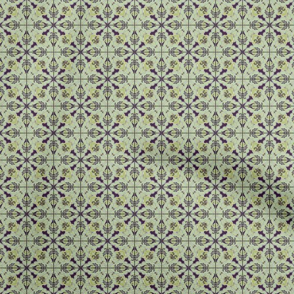 oneOone Viscose Chiffon Mint Green Fabric Damask Diy Clothing Quilting Fabric Print Fabric By Yard 42 Inch Wide