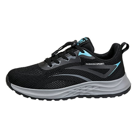 

Sopiago Mens Non-Slip Athletic Shoes Running Comfortable Round Toe Walking Shoes Jogging Sneakers for Men Black 10