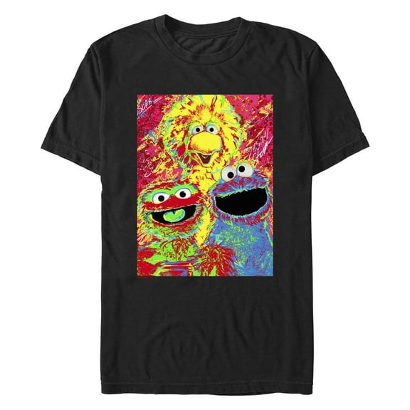 Men's Sesame Street Trio Saturated Painting Graphic T-Shirt
