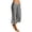 Dark Gray, variant on SOOMLON Linen Capris for Women Plus Size Wide Leg Drawstring Pant Ruched Low Waist Gaucho Pants Casual Wear with Pockets