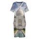 thumbnail image 3 of Vestido de noche para mujer, falda larga con bolsillo, ilustración fotográfica del famoso e histórico Taj Mahal., 3 of 6