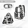 thumbnail image 4 of Kuiaobaty Cat Cow Print Clear Backpack and Pencil Case Set for Girls Clear Backpack and Lunch Bag Set See Through PVC Bookbag with Pencil Case for School, 4 of 5