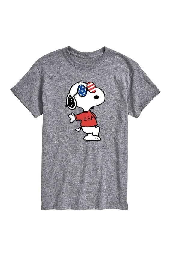 - Americana Snoopy - Men's Short Sleeve Graphic T-Shirt