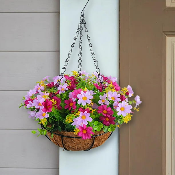 Flores Artificiales Colgando en La Cesta, Planta Colgante