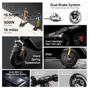 Segway E2 Plus II Electric Scooter, 15 mph Max Speed, 16 Miles Max Range, Teens and Adults, Black