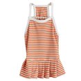 thumbnail image 1 of Striped Pattern Pet Skirt - Ruffle Design Polyester Outdoor Summer Dog Cat Sling Dress - Pet Supplies, 1 of 8