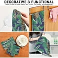 thumbnail image 7 of Dreamtimes Leopard Palm Leaves Jungle Kitchen Towels Dish Bar Tea Towel Dishcloths Set of 4 Super Absorbent Soft 18 x 28 inches, 7 of 7