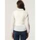 thumbnail image 4 of Chaleco de Suéter Chaleco Corto de Punto para Mujer Camisetas sin Mangas de Punto con Cuello en V Beige S, 4 of 5