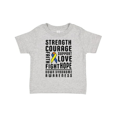 

Inktastic Down Syndrome Awareness Strenth Courage Support Gift Toddler Boy or Toddler Girl T-Shirt