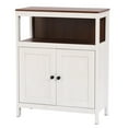 thumbnail image 4 of HomeStock Handmade Home White Wood 2-Door Bathroom Storage Cabinet, 4 of 8