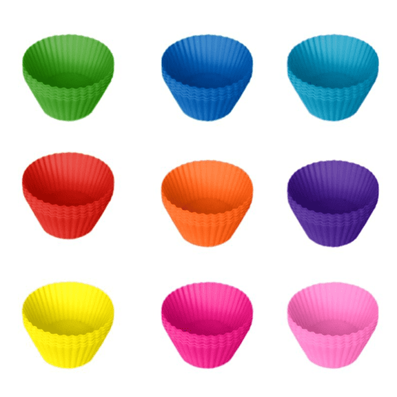 ACDANC 24Pcs Muffin Cups Food Grade Material Silicone Muffin Cups Heat Resistant & Non-Stick Cake Baking Molds