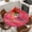LightCoral, variant on Red Graduation Season Round Tablecloth, Fitted Table Cover with Elastic for 55"-60" Round Tables, Funny Words Modern Art Table Cloth Outdoor Indoor Dinning Party Waterproof Tablecloths