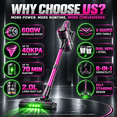 thumbnail image 6 of Cordless Vacuum Cleaner, Powerful Suction 600W Stick Vacuum, 70Min Runtime, Anti-Tangle, Lightweight Handheld Vacuum for Pet Hair Carpet Hardwood Floors, 6 of 13
