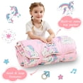 thumbnail image 3 of Alfombrilla de siesta para niños pequeños Lasoftan con almohada y manta con forma de unicornio, 3 of 7