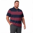 thumbnail image 6 of Big and Tall Polo Shirts for Men Quick Dry Breathable Men's Polo Shirts Casual Work Mens Polo Color Block Summer Classis Loose Fit Short Sleeve Golf Shirts Red 3XL, 6 of 6