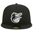thumbnail image 2 of Men's New Era Black Baltimore Orioles Logo 59FIFTY Fitted Hat, 2 of 6