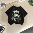 thumbnail image 2 of WEAIXIMIUNG Chemises à Col Montant pour Fille Enfant Filles Mignon Imprimé Graphique Col Rond Manches Courtes T-Shirt d'Été Décontracté, 2 of 4