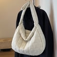 thumbnail image 3 of Bolso de mano hinchado para mujer bolso de hombro acolchado versátil bolso de compras holgado a la moda, 3 of 9