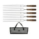 thumbnail image 3 of Brochetas Kabob, palitos para asar, brochetas portátiles para parrilla, brochetas de Metal para barbacoa, para verduras, Buffet, carne, Picnic, , Tenedores para Tenedores para barbacoa negros shamjiam Brochetas para asar, 3 of 8