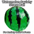 thumbnail image 2 of Watermelon Squishy Stress Ball with Textured Grip Surface, Single Pack, Green, for Relaxation and Focus, Sensory Toy, 2 of 3