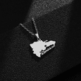thumbnail image 4 of Rush Stainless Steel Necklace Jewelry, Dominica Map Pendant, Fashion Accessories for Men and Women, Best Gift for Family or Friends（steel color） S4904, 4 of 4
