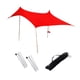 thumbnail image 3 of Tienda de campaña con dosel para playa, refugio solar, impermeable, resistente al viento, sombra, fácil de instalar para exteriores Rojo, 3 of 8