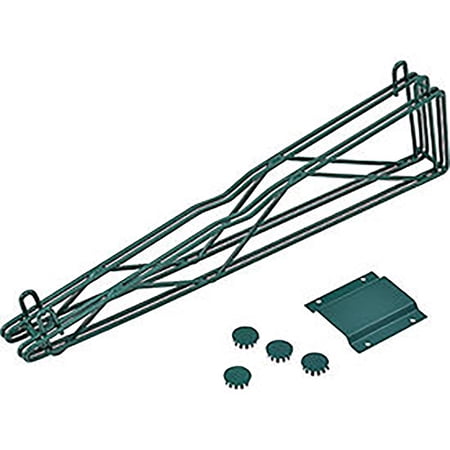 Nexel Poly-Green Fixed Double Shelf Wall Mount Bracket 24 D