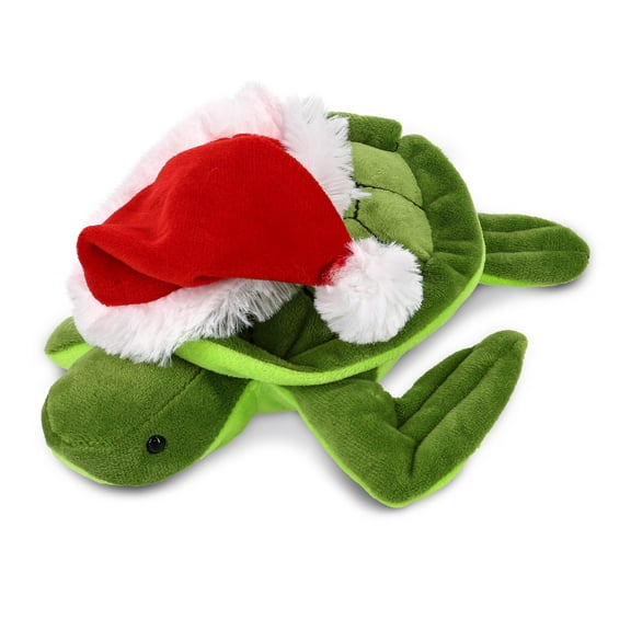 DolliBu Santa Sea Turtle Stuffed Animal Plush Toy - Super Soft Ocean Life Animal Dress Up with Red Santa Claus Outfit, Cute Ocean Life Gift, Perfect Holiday Gift - 6 Inch