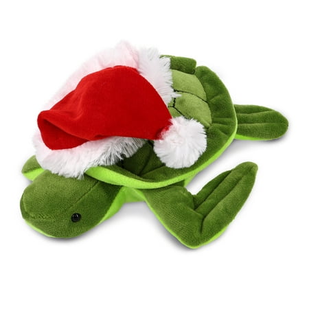DolliBu Santa Sea Turtle Stuffed Animal Plush Toy - Super Soft Ocean Life Animal Dress Up with Red Santa Claus Outfit Cute Ocean Life Gift Perfect Holiday Gift - 6 Inch