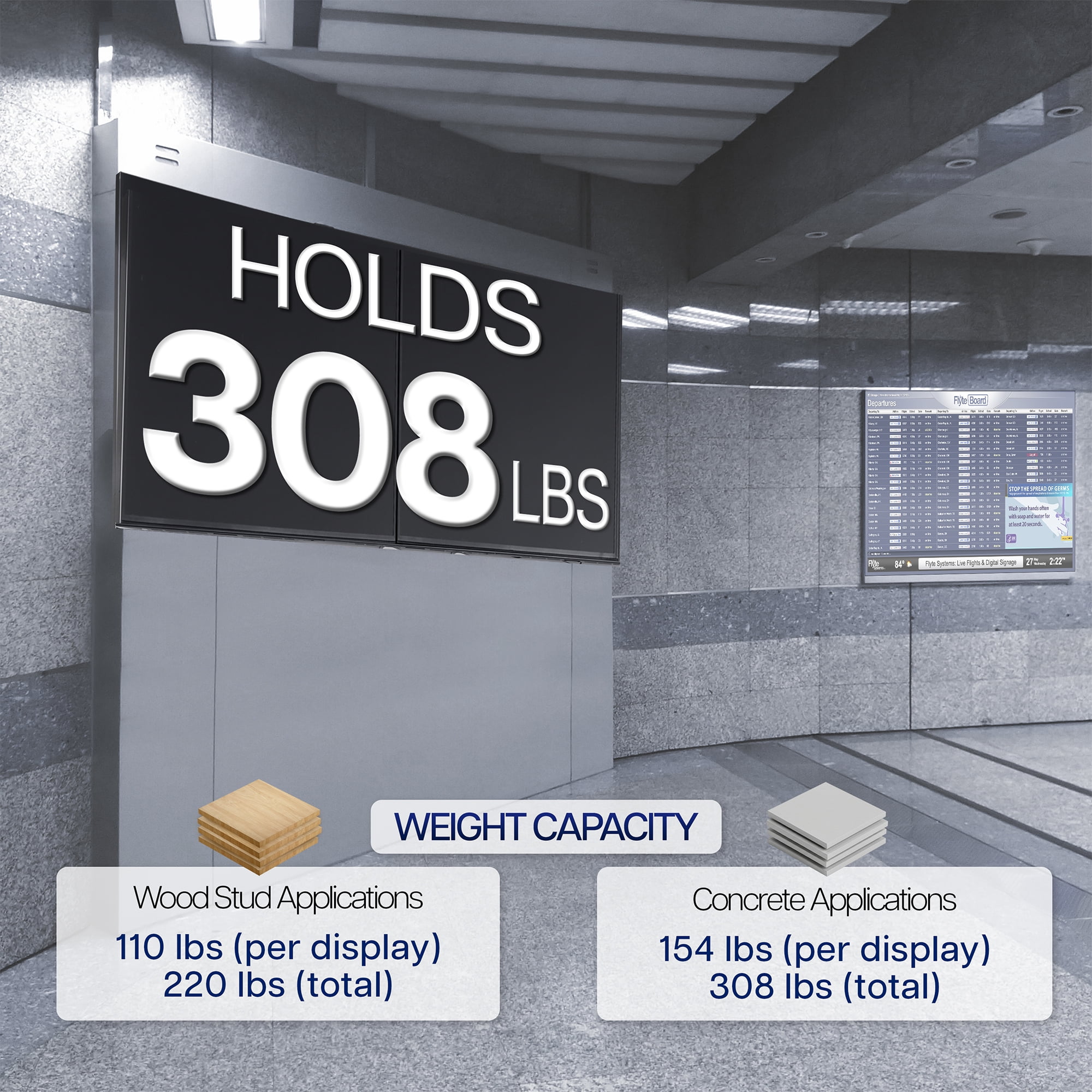 VIVO Pop-Out Video Wall Mounts, Fits 2 TV Screens 37 to 90 inches, 2 Mounts